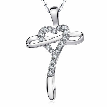 Monica Fine Fashion Jewelry-Necklace Cross Necklace Pendant Sterling Silver
